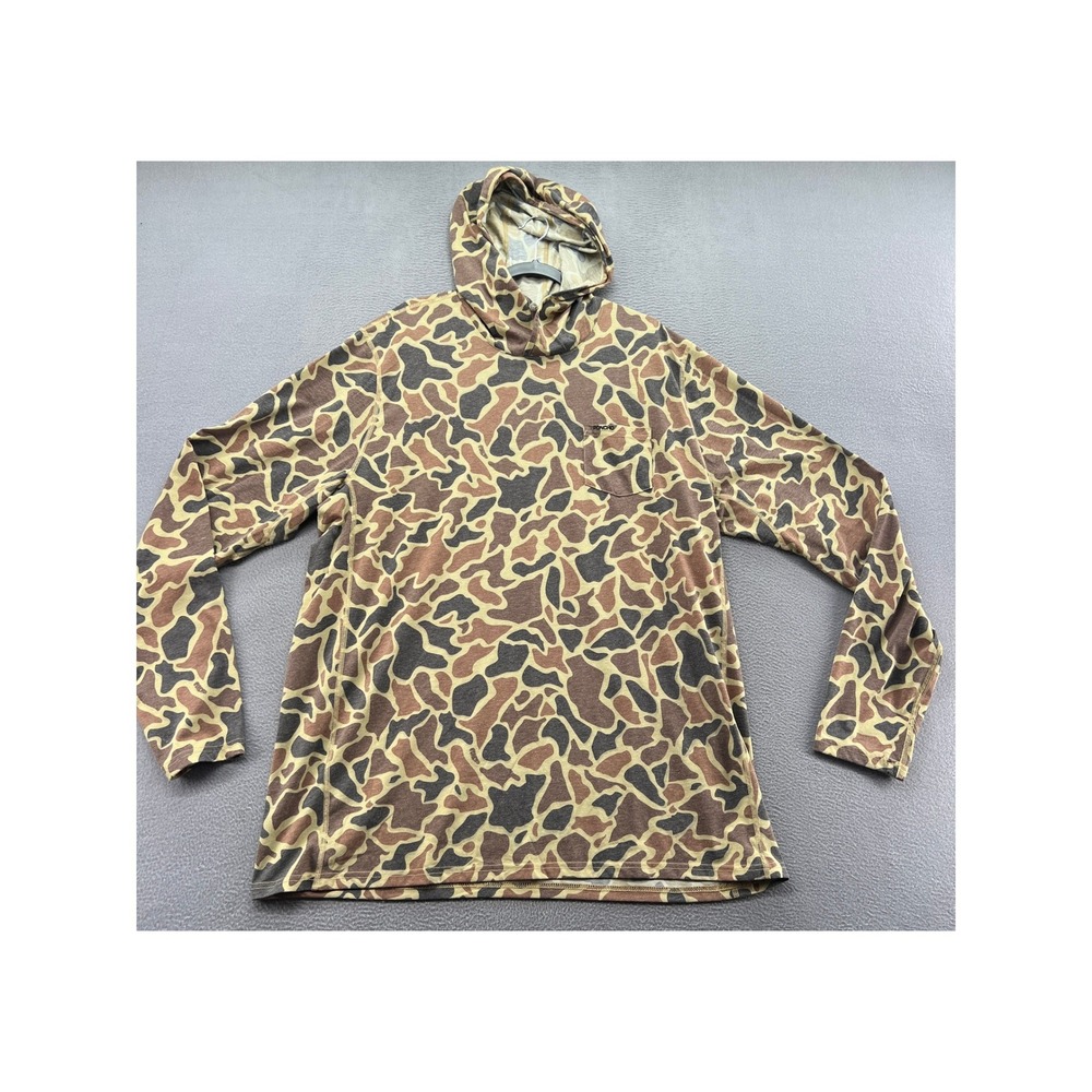 Poncho Outdoors Hoodie Men's XXL Duck Camo Long Sleeve Recycled Blend Lightweigh